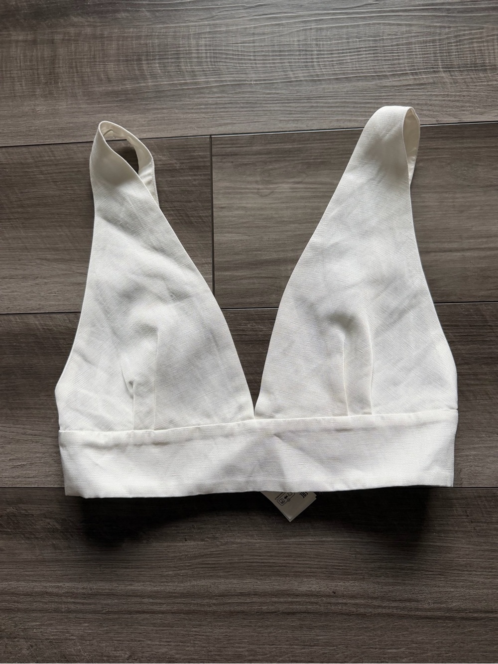 Sandro White Deep V Bralette Top Large